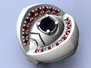 Ring of India - Gems - Size 12 (21.49 mm)  in Natural Silver