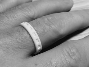 Simple Men's Ring - Size 10.25 in White Natural Versatile Plastic