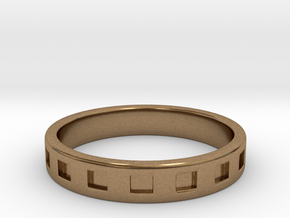 Simple Men's Ring - Size 10.25 in Natural Brass