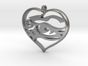 Heart and Soul in Natural Silver