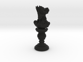 Creature statue - 01_90 in Black Natural Versatile Plastic