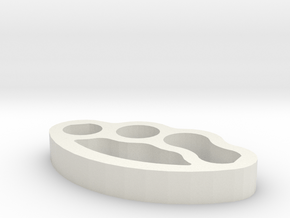 Knuckles3D in White Natural Versatile Plastic