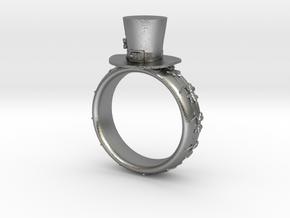 St Patrick's hat ring( size = USA 6.5) in Natural Silver