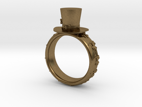 St Patrick's hat ring(size  = USA 6.5-7) in Natural Bronze