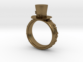 St Patrick's hat ring(size = USA 7-7.5) in Natural Bronze