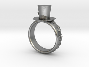 St Patrick's hat ring(size = USA 7.5-8) in Natural Silver