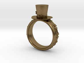 St Patrick's hat ring(size = USA 7.5-8) in Natural Bronze