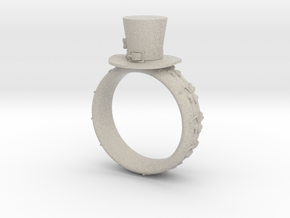 St Patrick's hat ring(size = USA 8) in Natural Sandstone