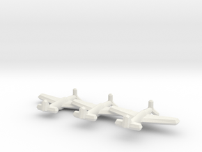 P-51A/Mustang II (Triplet) 1/900 in White Natural Versatile Plastic