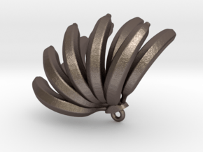 Bananas pendant in Polished Bronzed Silver Steel