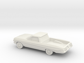 1/87 1961 Chevrolet El Camino in White Natural Versatile Plastic