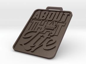 About That Life KeyChain in Polished Bronzed Silver Steel