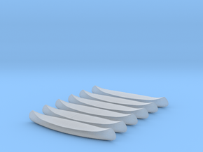 6 N-scale Canoes in Smooth Fine Detail Plastic