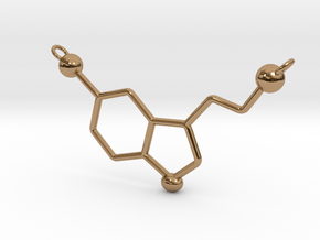 Serotonin Necklace in Polished Brass