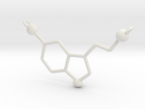 Serotonin Necklace in White Natural Versatile Plastic