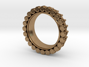 Bullet ring Ring(size = USA 3.5-4) in Natural Brass