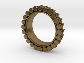 Bullet ring(size = USA 4-4.5) in Natural Bronze