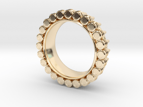 Bullet ring(size is = USA 5) in 14K Yellow Gold