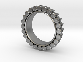 Bullet ring(size is = USA 5) in Natural Silver