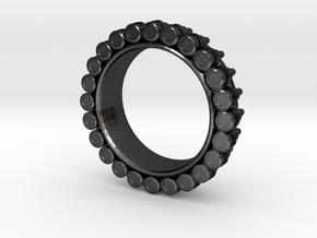 Bullet ring(size = USA 6) in Polished and Bronzed Black Steel