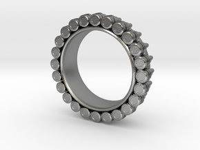 Bullet ring(size = USA 5.5) in Natural Silver