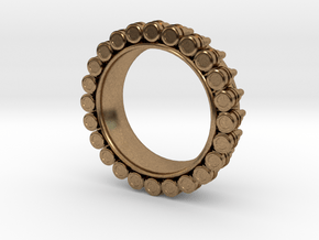 Bullet ring(size = USA 6.5) in Natural Brass