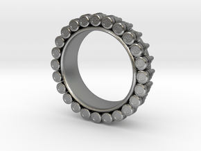 Bullet ring(size = USA 6.5) in Natural Silver