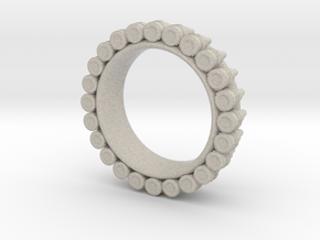 Bullet ring(size = USA 7-7.5) in Natural Sandstone