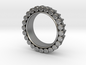 Bullet ring(size is = USA 7.5-8) in Natural Silver