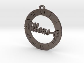 Allons-y - Pendant in Polished Bronzed Silver Steel