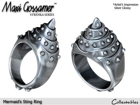 Mermaid's Sting Ring in Polished Silver