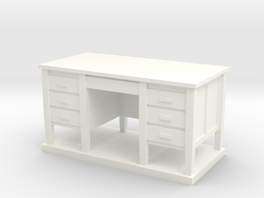 Miniature 1:48 Desk in White Processed Versatile Plastic