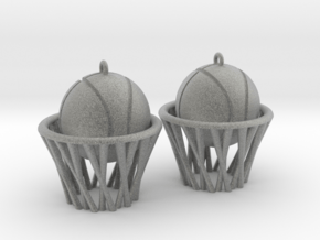Basket earrings in Tan Fine Detail Plastic