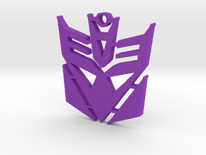Decepticon Logo Pendant in Purple Processed Versatile Plastic