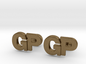 Monogram Cufflinks GP in Natural Bronze