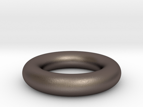Toroidal ring in Polished Bronzed Silver Steel