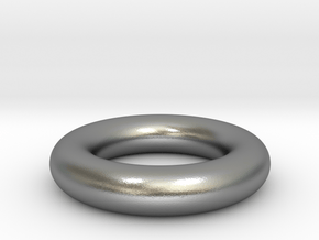 Toroidal ring in Natural Silver