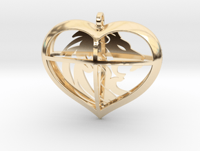 Lion Heart in 14K Yellow Gold