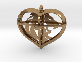 Lion Heart in Natural Brass