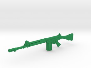 FN FAL 1:18 scale in Green Processed Versatile Plastic