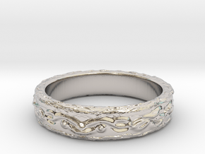 Ring of the earth(size = USA 6.5) in Platinum