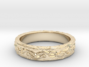 Ring of the earth(size = USA 6.5) in 14K Yellow Gold