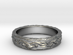 Ring of the earth(size = USA 6.5) in Polished Silver