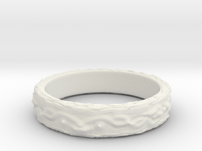 Ring of the earth(size = USA 6.5) in White Natural Versatile Plastic