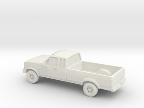 1/87 1989 Ford F250 Extendet Cab in White Natural Versatile Plastic