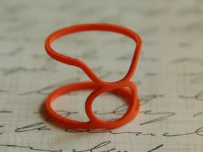 Taurus Symbol Ring in Orange Processed Versatile Plastic