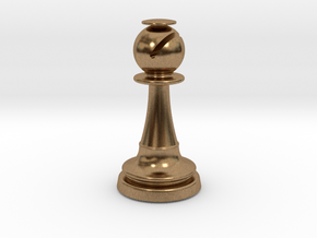 Inception Bishop Chess Piece (Heavy) in Natural Brass