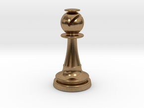 Inception Bishop Chess Piece (Lite) in Natural Brass