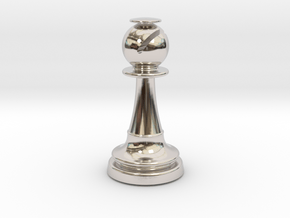 Inception Bishop Chess Piece (Heavy) in Platinum