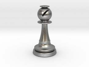 Inception Bishop Chess Piece (Lite) in Natural Silver